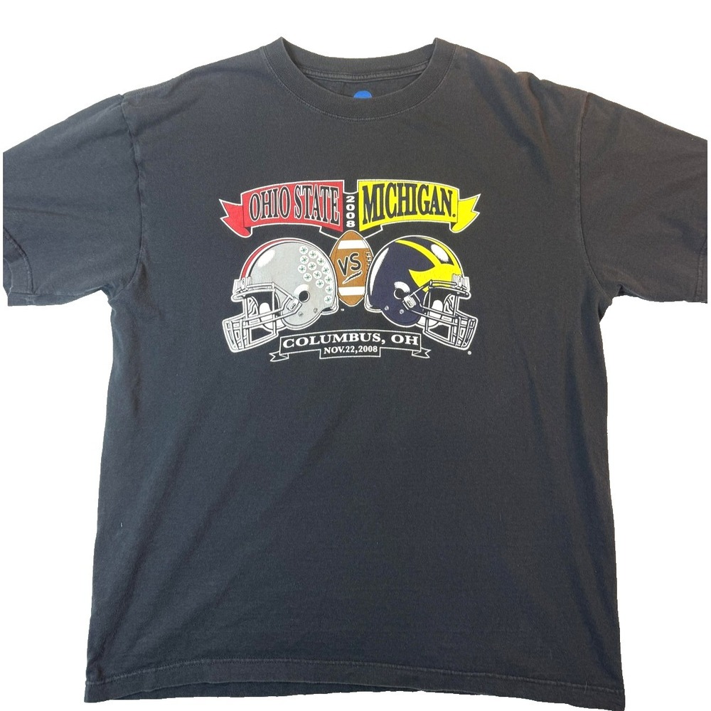 Ohio State Vs Michigan NCAA Shirt Mens L Black 2008 Columbus, Ohio Buckeyes